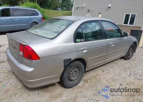 2004 Honda Civic Hybrid z USA, uszkodzony, nr VIN JHMES96654S003100